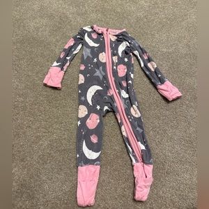 Little Sleepies Zippy 0-3 in Pink to the Moon & Back